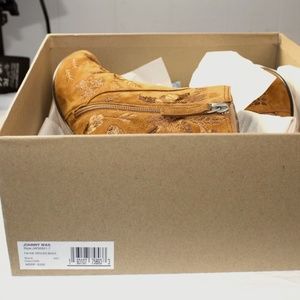 Size 9 Johnny Was Rust Taline Suede Heeled Boots Boho Chic